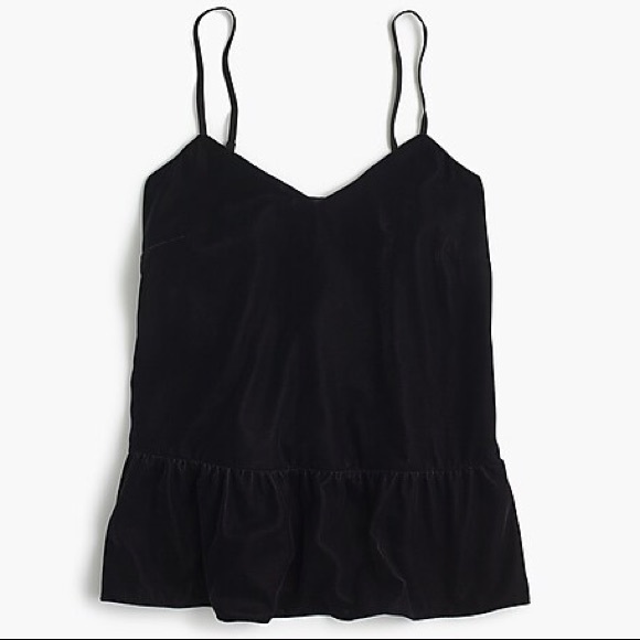 Jcrew velvet peplum top - Picture 1 of 4